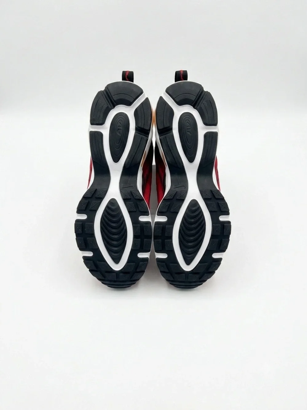 Nike Orange and Black Men's Athletic Sneakers with Visible Air